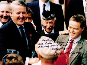 Arthur Milnes (right) is pictured with then prime minister Brian Mulroney on June 6, 1991.