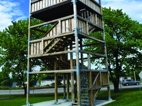 The Cold Lake Museum Society is looking to erect an observation tower similar to this one in Bagotville, QB on top of Radar Hill.