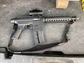 High Prairie RCMP seized a Mossberg Model 715T .22 calibre semi automatic rifle from a vehicle after a May 31 incident where shots were fired at police.