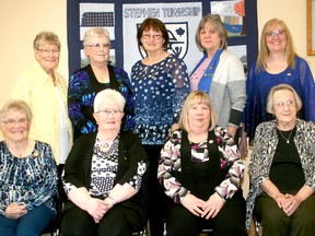 Members of the Crediton Women's Institute celebrated the group's 100th anniversary in April 2019. Front from left are Jane Dearing, Anne Cottel, Rosemary Neeb and Joan Smith, while back from left are Jean Neil, Alma Davey, Lois Brownlee, Christina Vanhie and Cheryl MacLeod. Scott Nixon