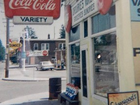 O'Rourke's Variety, Queen Street at Edgar. The Sunny Spot can be seen in the background. Photo courtesy of Dan O'Rourke