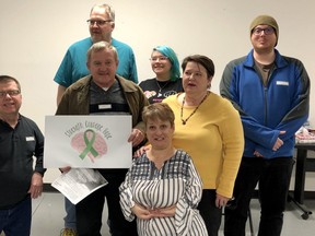 Staff and members of the Brain Injury Association of Sarnia-Lambton enjoy a group activity. June is National Brain Injury Awareness month in Canada. Handout/Sarnia This Week