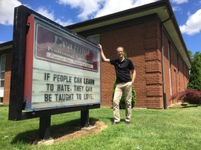 Pastor Rob Elka of Evangel Pentecostal Tabernacle, says the small congregation of the Dresden church shouldn't pose a problem for adhering to the 30 per cent capacity limit and physical distancing rules when the church reopens Sunday. (Daily News photo)