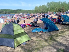 Crowds flocked to beaches by Wabamun at the end of May. This has prompted village Mayor Charlene Smylie to issue a warning that the virus is still out there and people should follow proper distancing rules.