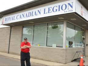 Royal Canadian Legion Branch 8 president Dale Bast said the Stratford branch is weathering the pandemic, for now, but smaller branches across Ontario and Canada are struggling to make ends meet and in danger of closing permanently. (GALEN SIMMONS, Beacon Herald)