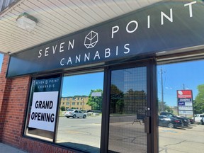 Seven Point Cannabis is the first legal dispensary to open in Brantford. The Stanley Street location officially opened on June 11. (ASHLEY TAYLOR)