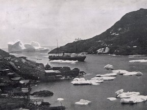 Iceberg Outside the Entrance to Harbor of St. John's, Nfld. (S.H. Parsons, Newfoundland Illustrated, Canadian Souvenir View Albums)