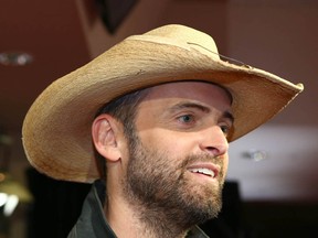 Dean Brody arrives on the red carpet at the Canadian Country Music Awards in Calgary last September. JIM WELLS/POSTMEDIA