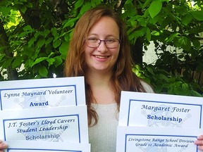 Naomi Jersch was named J.T. Foster's valedictorian, and was announced as the winner of numerous other monetary awards, during the local high school's monetary awards night June 4.