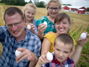 The Vyn family of Ridgetown – Colin and Nicole and their three children – say they are thrilled to be one of the two new egg farming families featured in the 2020 campaign. The other is Ian and Sara Laver of Warkworth in Eastern Ontario. Handout