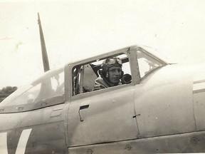 Manley Fraleigh in an undated photo, sitting in a Typhoon. Courtesy Fraleigh family