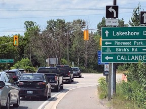 North Bay council has awarded a $222,145 contract for a municipal class environmental assessment and preliminary design for possible upgrades to the Lakeshore and Pinewood Park drives intersection. Nugget File Photo