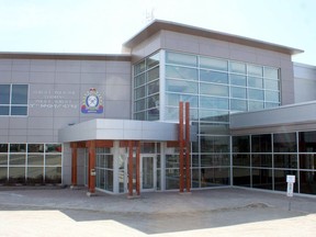 Timmins Police Service headquarters on Spruce Street South. The Daily Press file photo