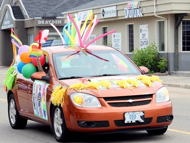 Many of the cars were decorated with festive pieces, like this one from Canada's north.