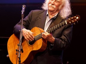 Tom Mills happily writes that unlike music legend David Crosby (pictured), who is more ‘party in the back and polish in the front’ these days, his long locks still sprout from most of his head. Postmedia Network