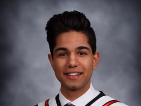 Zakhil Weber, co-valedictorian at Salisbury Composite High School.