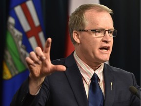 Associate minister of red tape reduction Grant Hunter announces he will introduce legislation, Bill 2, to modernize Alberta's liquor laws on Wednesday, Feb. 26, 2020. ED KAISER / Postmedia