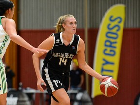 Samantha Cooper competes for the Wetterbygden Sparks of the Swedish Basketball League.