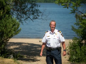 William (Bill) Bell, Ottawa Fire Services' sector chief at the end of Thomas A. Dolan Pkwy, the scene of a car accident the night before.