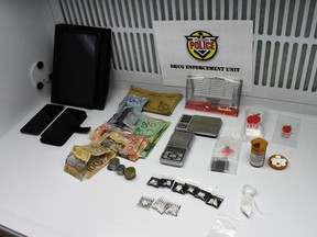 Six Nations police said they seized drugs and cash after executing a search warrant at a home on First Line Road. Submitted