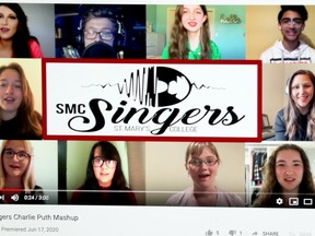 SMC Singers perform Charlie Puth mashup. Video posted on YouTube. Photo taken Saturday, June 20, 2020 in Sault Ste. Marie, Ont. (BRIAN KELLY/THE SAULT STAR/POSTMEDIA NETWORK)