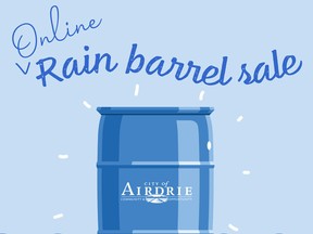 The City of Airdrie has been very successful with their rain barrels idea to date, having sold out, selling over 200 rain barrels in 12 days on their website. Photo submitted.