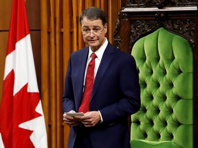 Liberal Ontario MP Anthony Rota speaks after being elected as Speaker of the House of Commons as parliament prepares to resume for the first time since the election in Ottawa, Ontario, Canada December 5, 2019. REUTERS/Patrick Doyle ORG XMIT: GGG-OTW111