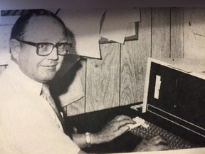 Donald Spearman, in a photograph from the early 1980s, served as a Dresden reporter, editor and columnist from 1930 until his death in 1994. Spearman is an inductee into the Ontario Community Newspaper Association’s Hall of Fame. Photo courtesy Ted Misselbrook