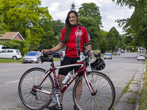 Lindsay Bowman of Brantford will cycle 153 kilometres over two days June 30 and July 1 to raise money for Canadian Blood Services and raise awareness about the importance of being a blood donor.