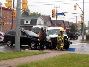 No injuries were reported Wednesday morning following a two-vehicle collision at the intersection of Algonquin Avenue and Jane Street shortly before 10 a.m. Three lanes were closed as police and firefighters cleared the scene.
PJ Wilson/The Nugget