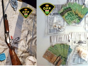 The Ontario Provincial Police have seized illegal drugs and a firearm, which has led to charges against a Whitewater man and Pembroke woman.