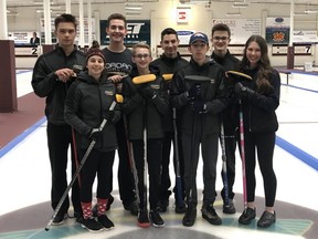 Archbishop Jordan's mixed and boys curling teams were both able to sweep their way to Metro League titles this season. Photo Supplied