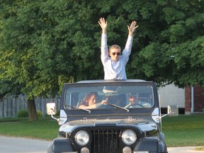 Logan Moulton
celebrated Grade 8 graduation from St. Joseph’s Catholic School in style June 22 with a drive-by diploma pickup at the Port Elgin school following an online graduation/awards ceremony.