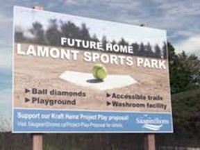 Saugeen Shores staff is preparing a business plan for the Lamont Sports Park in Port Elgin. Councillors viewed the concept plans  and estimated $12 million budget June 22.