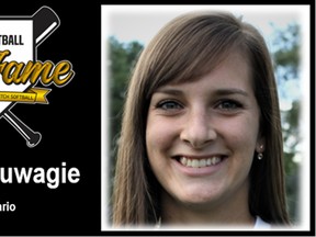 Dublin-area native Michelle Louwagie was recently inducted into the Windsor Fastpitch Softball Hall of Fame. SUBMITTED