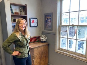 Escape Camp Picton general manager Julianne Snepsts is pictured in A Spy's Workshop
at the former picton air base. The esacpe room is now offering a virtual online version for up to five players at a time.