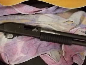 An OPP-supplied photograph shows a sawed-off shotgun officers seized during a search of a home in Marmora. A 42-year-old man is facing numerous charges.
SUBMITTED PHOTO