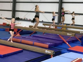 Competitive members at the Brantford Gymnastics Academy are back training at the club's facility on Park Road North after the COVID-19 pandemic shut things down for almost three months.