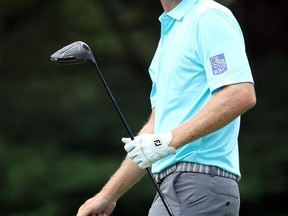 Brantford's David Hearn stands on the seventh tee during the first round of the Travelers Championship at TPC River Highlands on Thursday in Cromwell, CT.