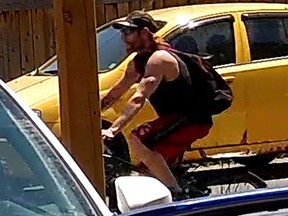 Brockville police have released this image of a suspect in the theft of a package on Pine Street Monday. (SUBMITTED PHOTO)