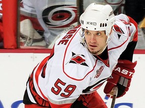 Former Carolina Hurricanes winger Chad LaRose was named the Sarnia Sting's director of U.S. scouting Tuesday. NHLPA Photo