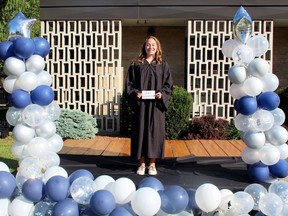 Ursuline College Chatham held its first-ever virtual graduation ceremony on Wednesday. Shown here is Emma Wiltenburg, Class of 2020 valedictorian. (Handout)