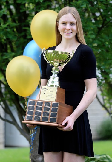 Camille Blain of Chatham-Kent Secondary School is the Dr. Jack Parry Award winner as the top female graduating high school student-athlete in Chatham-Kent. Photo taken in Chatham, Ont., on Thursday, June 4, 2020. Mark Malone/Chatham Daily News/Postmedia Network