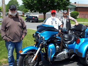 Honour Ride 2020, the Counties version, is on July 4, weather permitting, and organizer Bruce Hyderman (middle) is getting help from his friends Jay Roberts (left) and Steve Kettles.Handout/Cornwall Standard-Freeholder/Postmedia Network

Handout Not For Resale