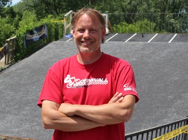 Dan Drouin, the Cornwall BMX Club president and track operator at the facility in Guindon Park. Photo on Friday, June 19, 2020, in Cornwall, Ont. Todd Hambleton/Cornwall Standard-Freeholder/Postmedia Network