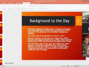 Members of the Cornwall Interfaith Partnership and Journey Together assembled on Sunday during National Indigenous Peoples Day in order to host an online conference and discuss the ongoing tragedy of missing and murdered Indigenous women and girls in Canada. Handout/Cornwall Standard-Freeholder/Postmedia Network
