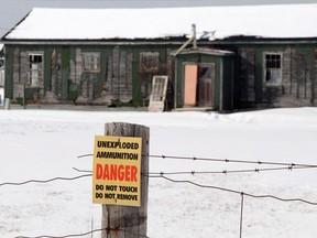 A photo looking across the fence into the decayed remains of government buildings, seen on Saturday February 16, 2013 in Ipperwash, Ont. 
M. Eleanor McGrath/Special to the Cornwall Standard-Freeholder/Postmedia Network