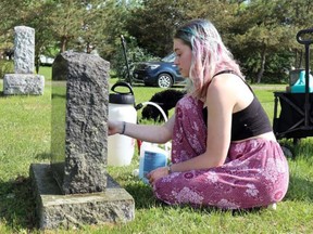 Handout/Cornwall Standard-Freeholder/Postmedia Network
Paige Aubin, seen at work as part of her business Etched in Time Headstone Services, one of the 2020 Summer Company recipients through the Cornwall Business Enterprise Centre.

Handout Not For Resale