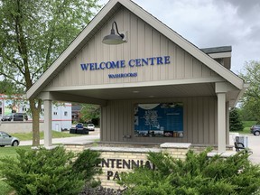 The Welcome Centre in Centennial Park in Mitchell, located at the junction of Highways 8 and 23. ANDY BADER/MITCHELL ADVOCATE