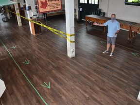 Market co-manager Richard Thomas inside the revamped Owen Sound Farmers' Market building, which will reopen to customers on Saturday with many new COVID-19 safety measures in place.